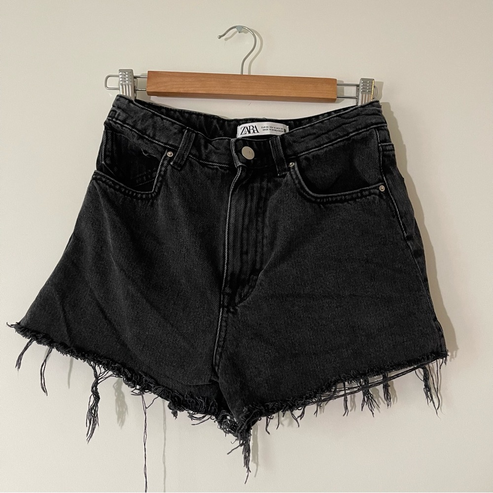 Coal Distressed Jean Shorts